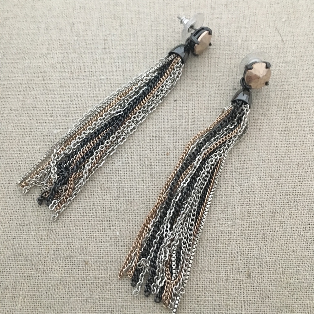 Stella & Dot Fringe Tassel Earrings